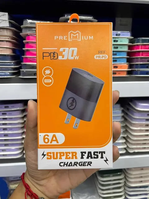 Cargador Iphone Premium | 6 Amperios | 30w | Carga Rapida | Entrada Lightning