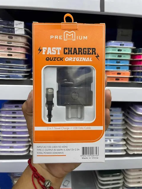 Cargador Iphone Premium | 6 Amperios | 30w | Carga Rapida | Entrada Lightning