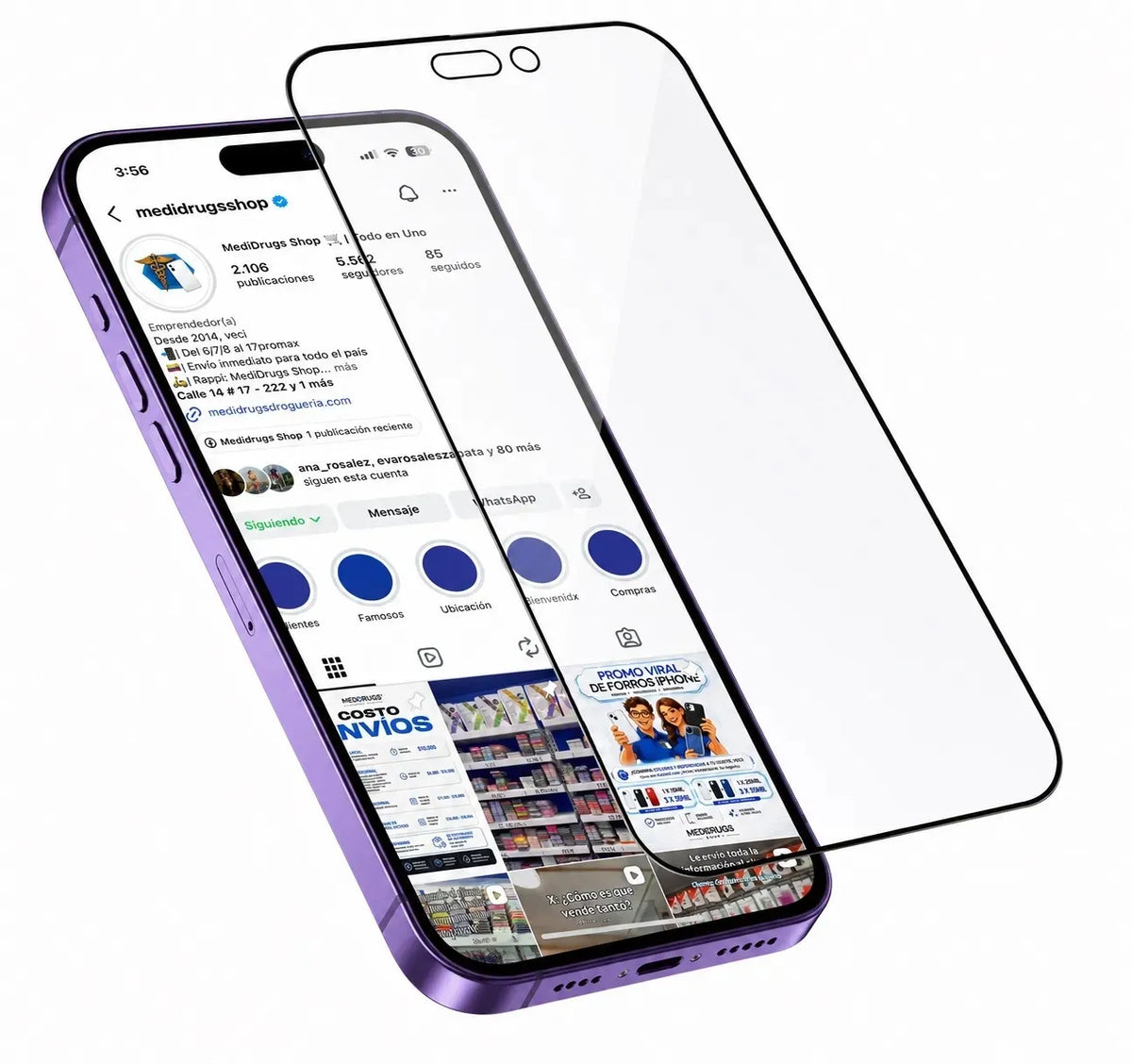 Vidrio Protector para Pantallas iPhone | Blindado | Templado | Antiespia | Ceramico