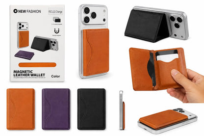 Billetera Magnetica de Cuero Premium para Celular | Porta Tarjetas 3 en 1