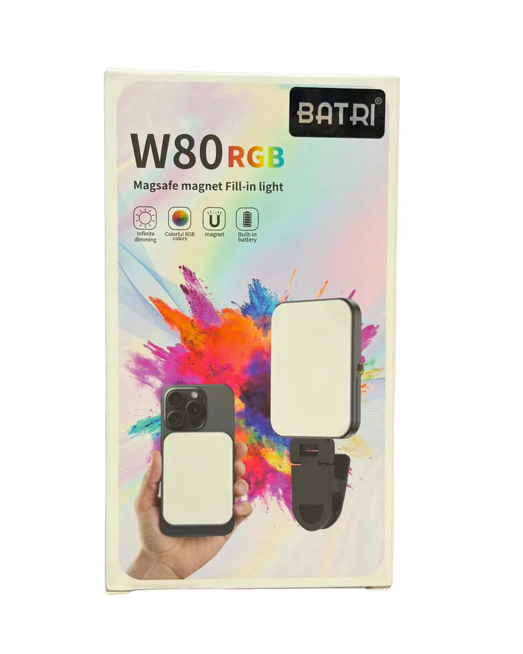 Luz Led Selfie Portatil Magnetica | Recargable | Temperatura de Color Ajustable | Con Pinza Para Encaganchar |  Panel de Luz | W80