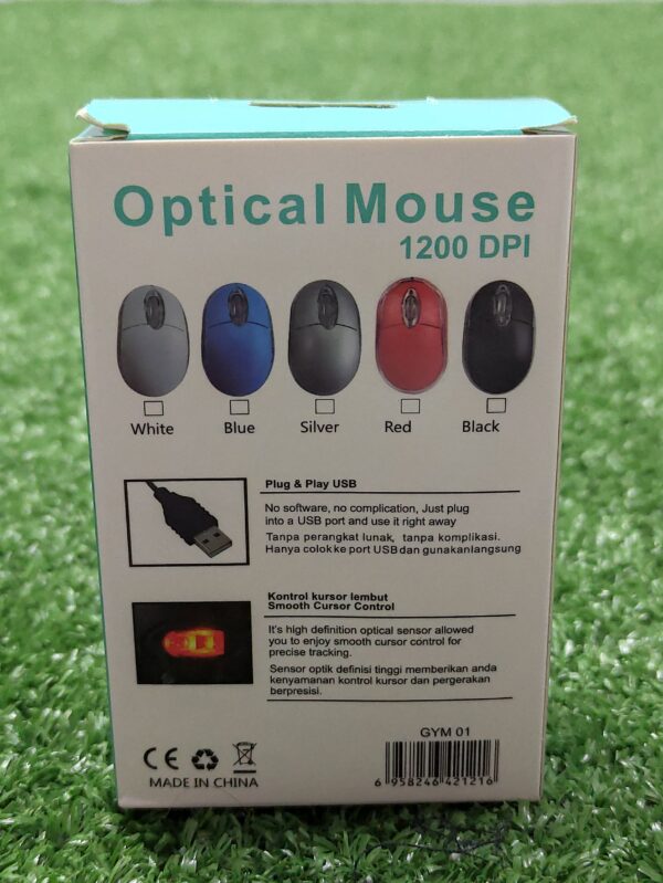 Mouse Alambrico | High Precision| Optical Mouse | 1200 Dpi | Alambrico - Imagen 2