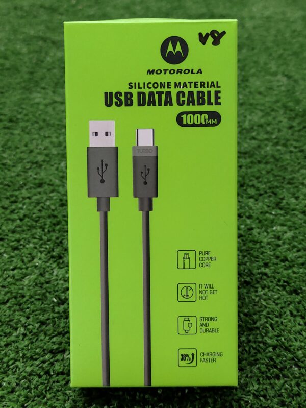 Motorola Cable Cargador Usb | V8 | 1 Metro | 38% Carga Mas Rapida | Compatible Con Todo Dispositivo - Imagen 3