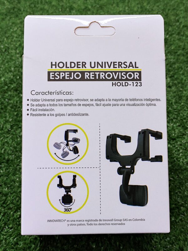 Holder Universal Espejo Retrovisor | Mayor Seguridad | Mejor Campo Visual | Alta Durabilidad | Innovatech - Imagen 2