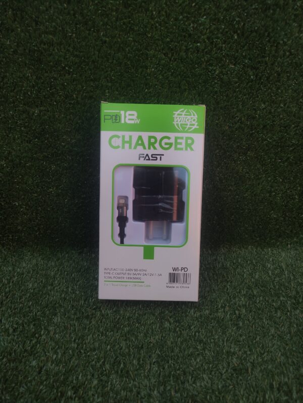 Cargador Completo 2 En 1 Iphone Tipo C | Carga Rapida | | Wiigo | 5A | 18w - Imagen 2