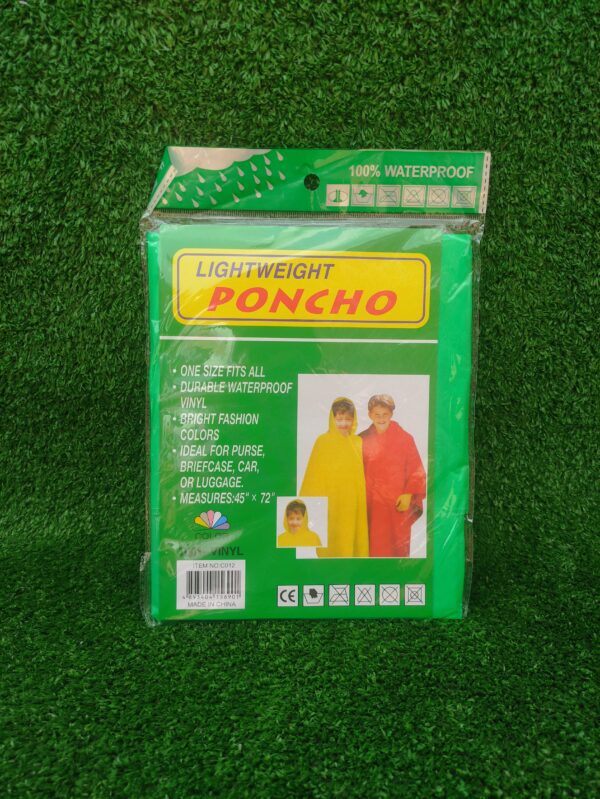 Poncho Impermeables Para Lluvia| Niño | Color Verde