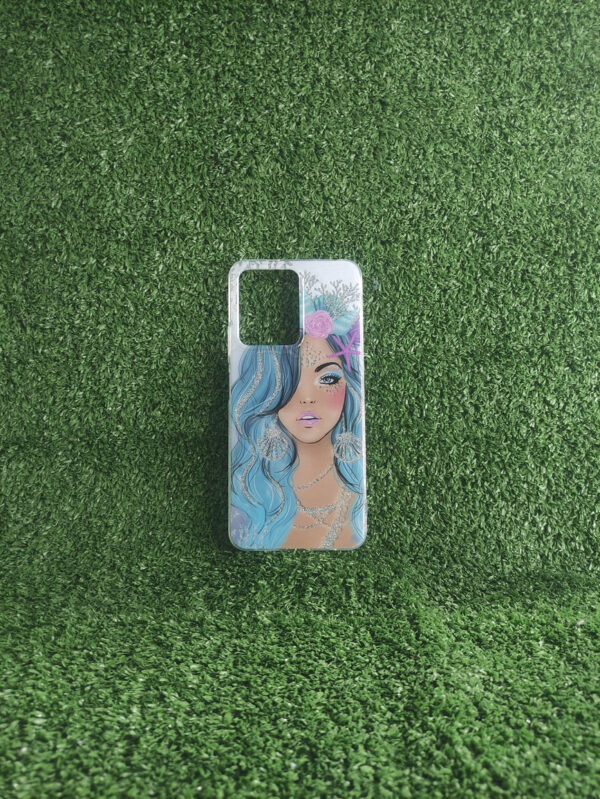 Redmi Note 12 4G | Case Rigido | Mujer Cabello Azul | Good Luck | Bordes Reforzados | Xiaomi | Carcasa