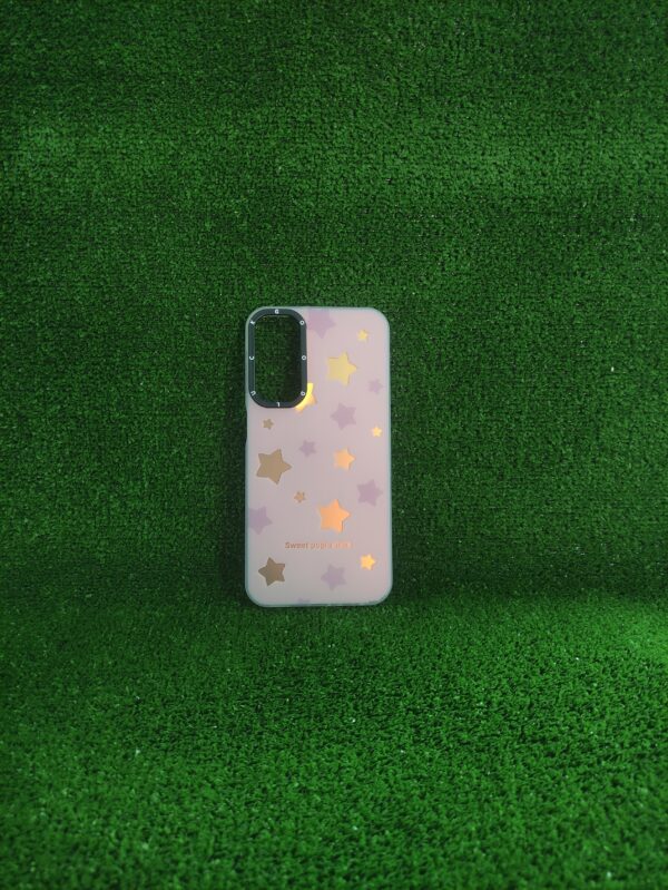 Samsung Galaxy A24 | Case Rigido | Sweet Puple Stars| Good Luck | Bordes Reforzados |Samsung | Carcasa | Funda