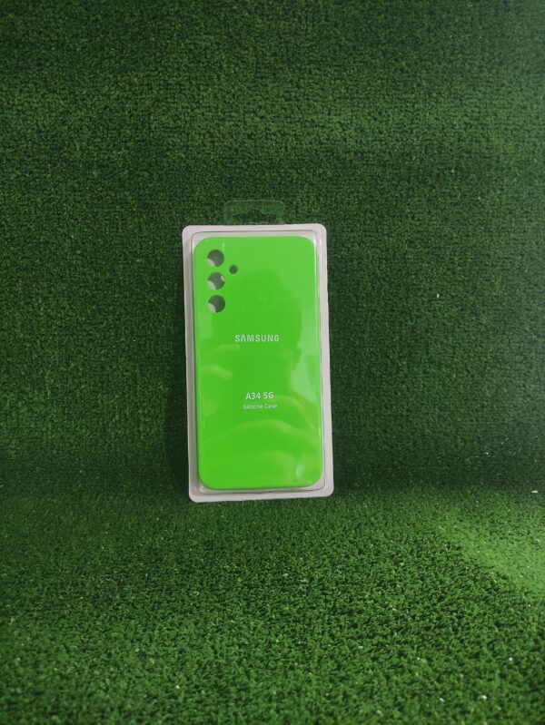 Samsung Galaxy A34 5G| Forro Protector| Silicone Case |Verde Neon | Samsung | Carcasa | Funda | Anti Humedad