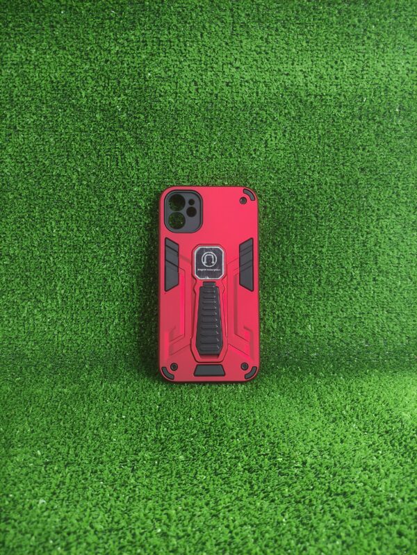 Iphone 11  | Forro Protector | Case Rigido | Proteccion 360° |Rojo |Soporte incluido |  Bordes Reforzados | Iphone