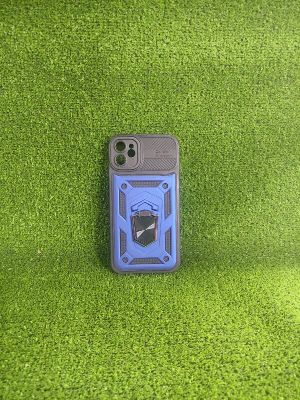 Iphone 11  | Forro Protector | Case Rigido | Proteccion 360°| Negro /Azul Rey|Soporte incluido |  Bordes Reforzados | Iphone