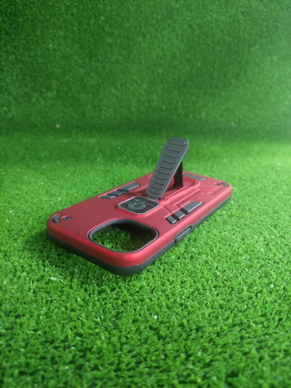 Iphone 15  | Forro Protector | Case Rigido | Proteccion 360° |Rojo |Soporte incluido |  Bordes Reforzados | Iphone | Carcasa - Imagen 4