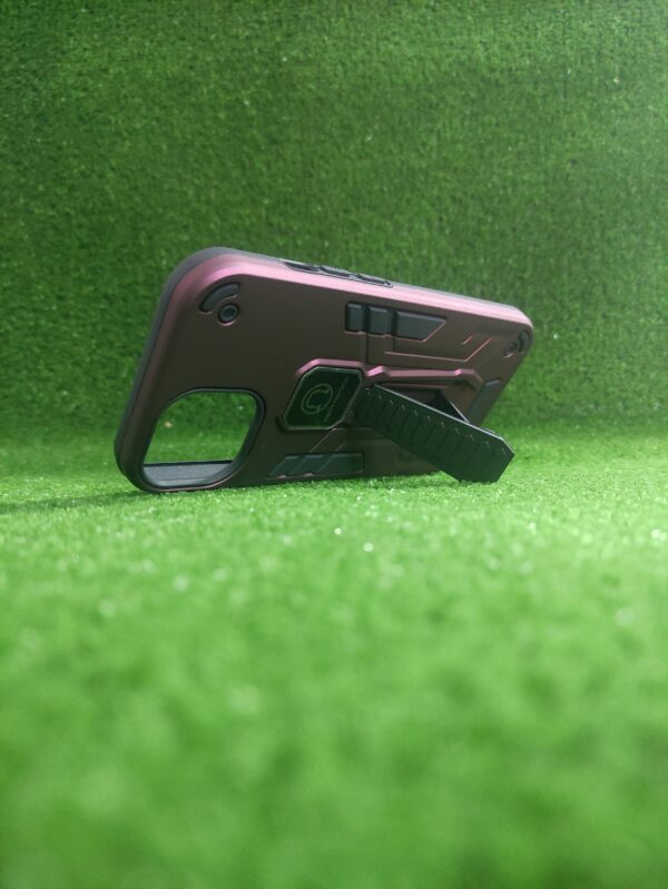 Iphone 15  | Forro Protector | Case Rigido | Proteccion 360° |Vinotinto|Soporte incluido |  Bordes Reforzados | Iphone - Imagen 5