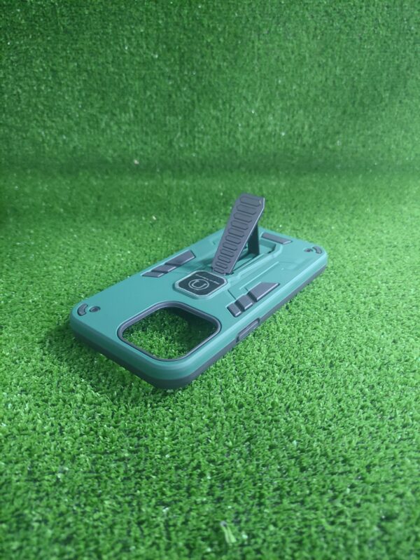 Iphone 14 Pro Max | Forro Protector | Case Rigido | Proteccion 360° |Verde |Soporte incluido |  Bordes Reforzados | Iphone - Imagen 4