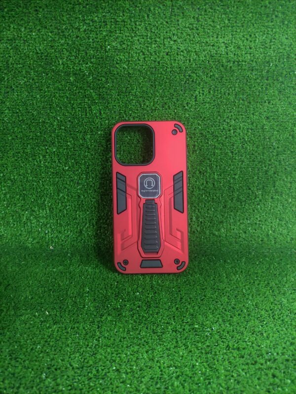 Iphone 15 Pro Max | Forro Protector | Case Rigido | Proteccion 360° |Rojo|Soporte incluido |  Bordes Reforzados