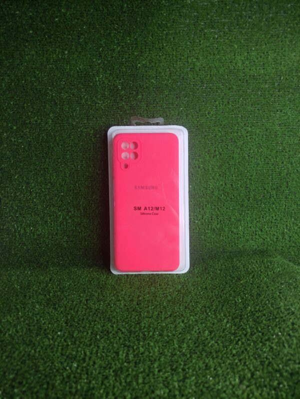 Samsung Galaxy A12 | Forro Protector| Silicone Case |Rojo Neon|Samsung  | Carcasa | Funda | Anti Humedad