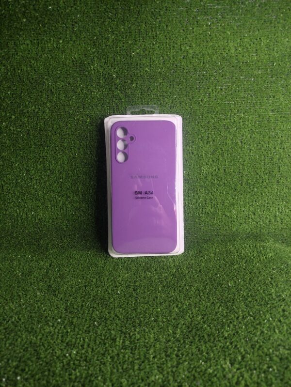 Samsung Galaxy A34| Forro Protector| Silicone Case |Violeta |Samsung | Carcasa | Funda | Anti Humedad