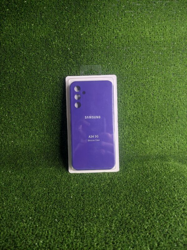 Samsung Galaxy A34| Forro Protector| Silicone Case |Morado |Samsung | Carcasa | Funda | Anti Humedad