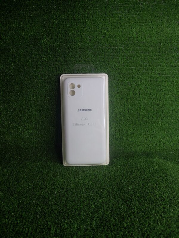 Samsung Galaxy A03| Forro Protector| Silicone Case |Blanco|Samsung  | Carcasa | Funda | Anti Humedad