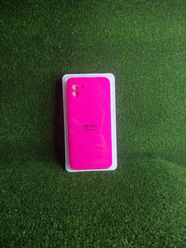 Samsung Galaxy A03| Forro Protector| Silicone Case |Fucsia Neon|Samsung  | Carcasa | Funda | Anti Humedad