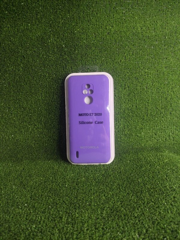 Motorola E7 2020| Forro Protector| Silicone Case |Morado|Motorola  | Carcasa | Funda | Anti Humedad