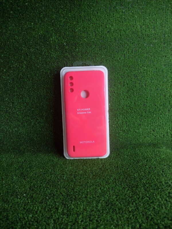 Motorola E7i Power | Forro Protector| Silicone Case |Rojo Neon |Motorola  | Carcasa | Funda | Anti Humedad