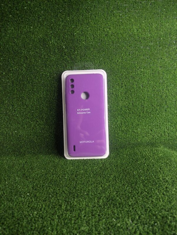 Motorola E7i Power | Forro Protector| Silicone Case |Violeta |Motorola  | Carcasa | Funda | Anti Humedad